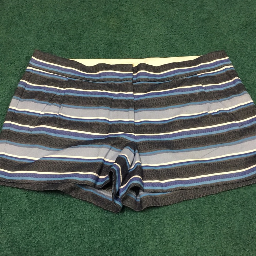 J Crew Blue Striped Shorts